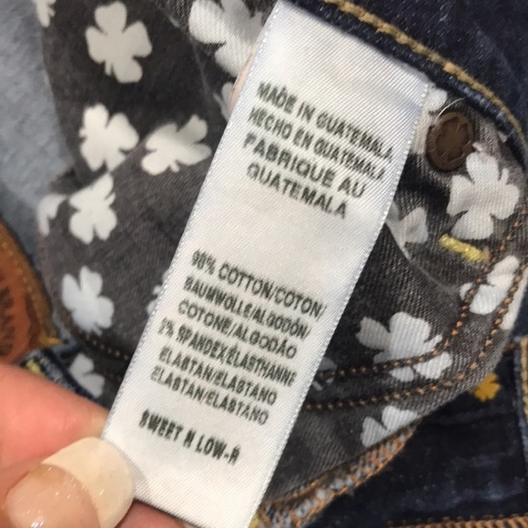 Lucky Brand Sweet 'N Low DarkWash Distressed Bootcut Jeans size 8/29 - Picture 12 of 12